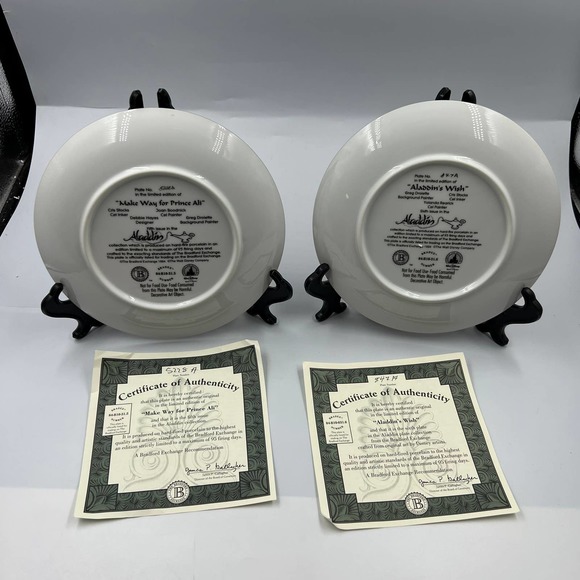 Bradford Exchange Disney Aladdin Collector Plates 5 6 7 8 Jasmine Genie Vintage - Picture 6 of 9